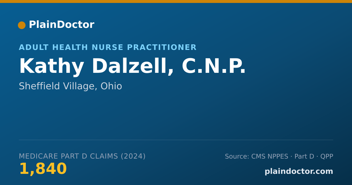 Shareable card for Kathy Dalzell, C.N.P. - Adult Health Nurse Practitioner, Sheffield Village, OH