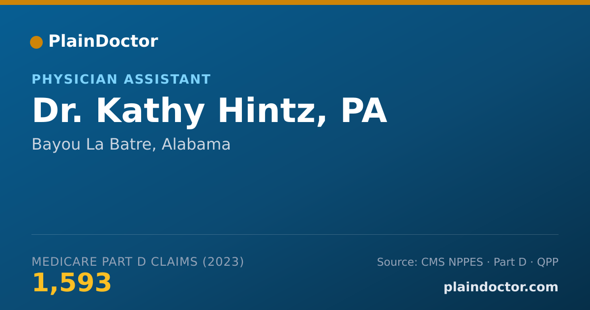 Shareable card for Kathy Hintz, PA - Physician Assistant, Bayou La Batre, AL
