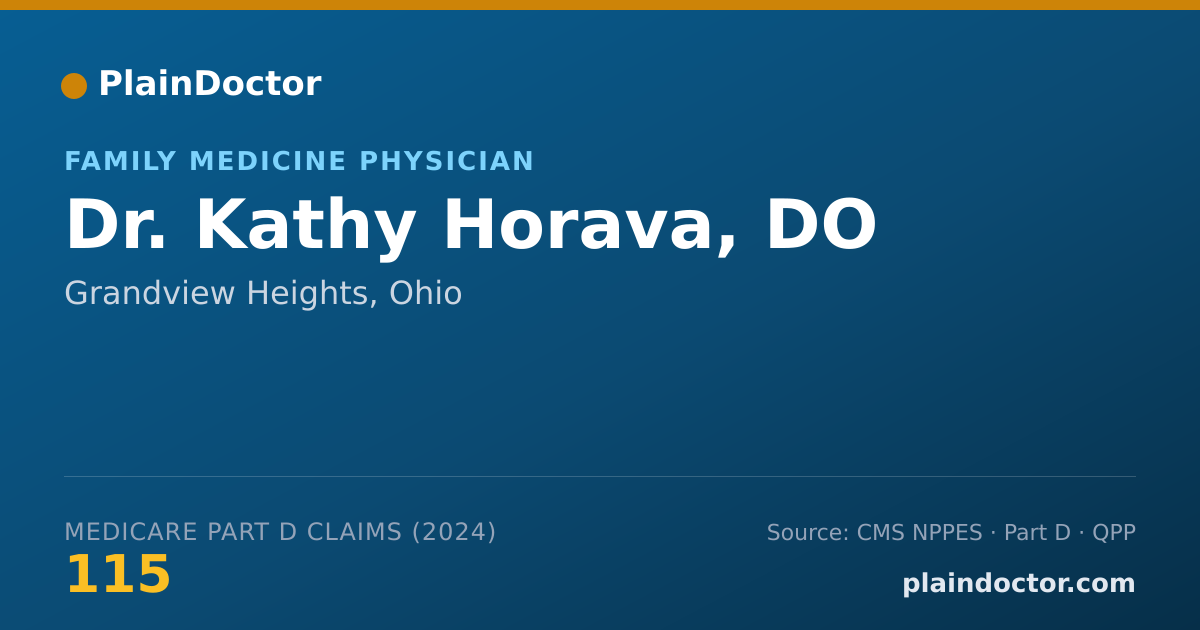 Shareable card for Kathy Horava, DO - Family Medicine Physician, Grandview Heights, OH