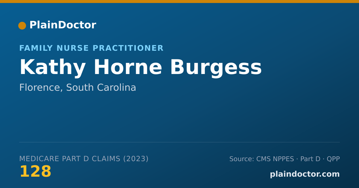 Shareable card for Kathy Horne Burgess - Family Nurse Practitioner, Florence, SC
