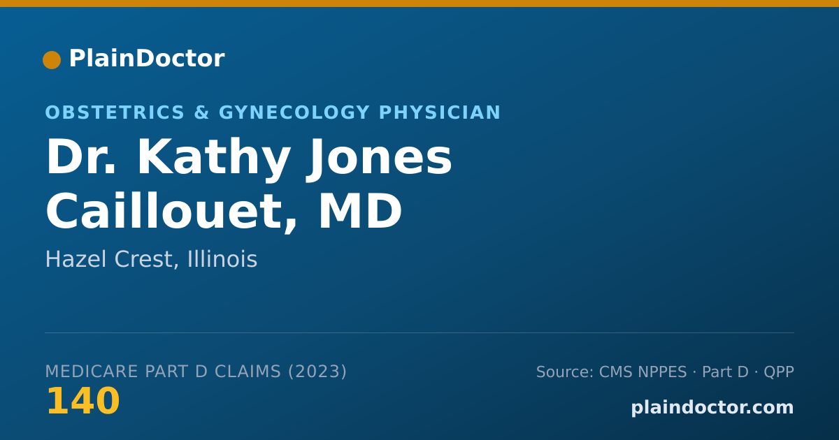 Shareable card for Kathy Jones Caillouet, MD - Obstetrics & Gynecology Physician, Hazel Crest, IL