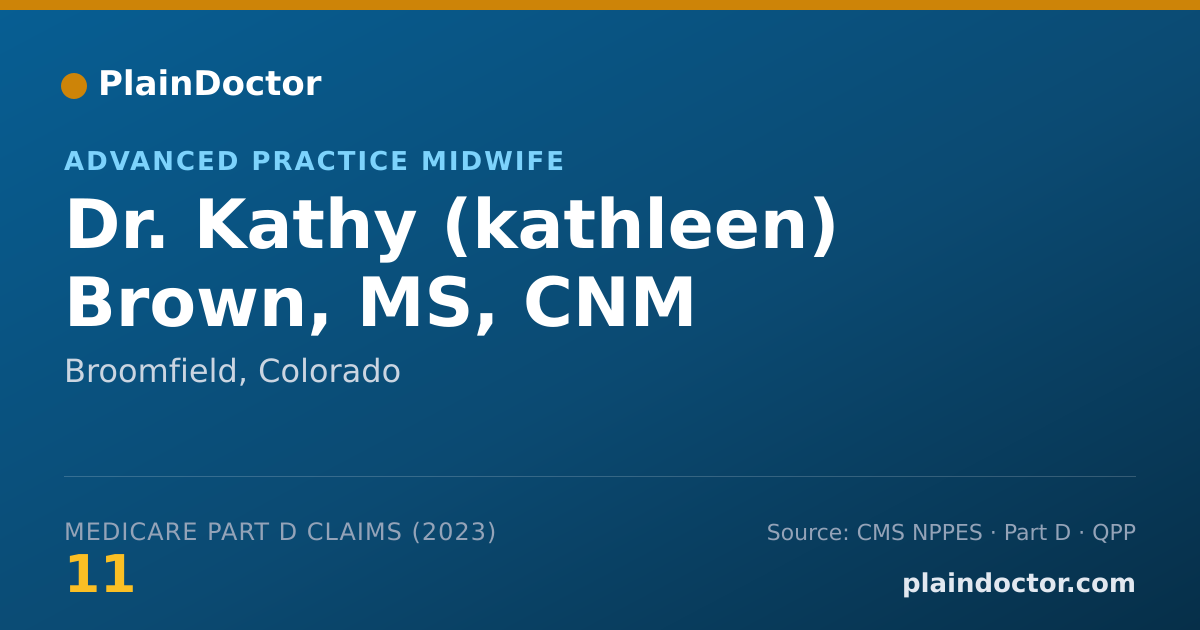 Shareable card for Kathy (kathleen) Brown, MS, CNM - Advanced Practice Midwife, Broomfield, CO