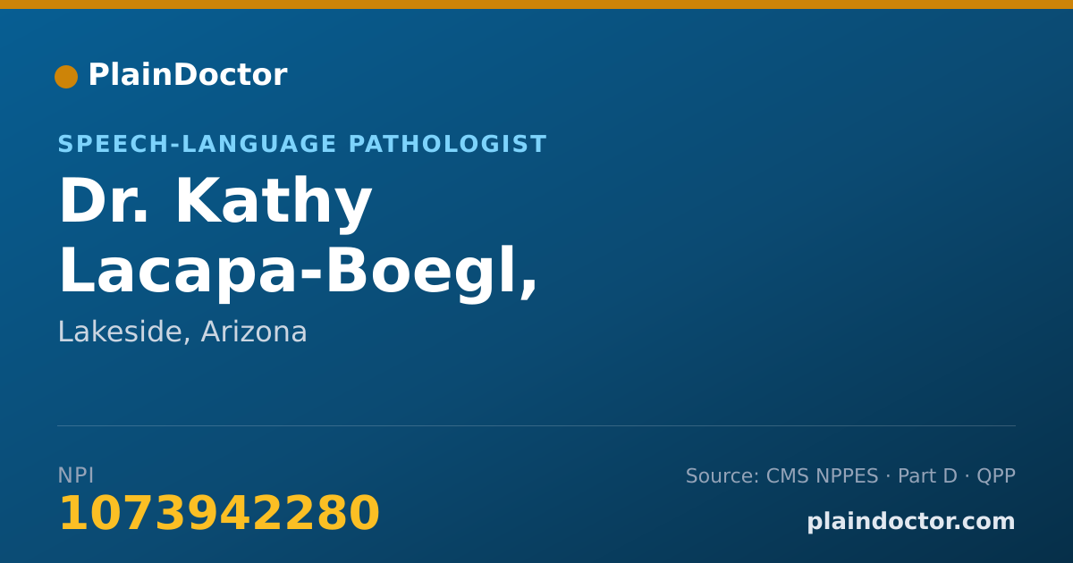 Shareable card for Kathy Lacapa-Boegl, M.S.-CCC-SLP - Speech-Language Pathologist, Lakeside, AZ