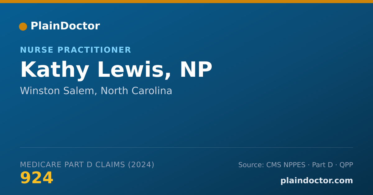 Shareable card for Kathy Lewis, NP - Nurse Practitioner, Winston Salem, NC