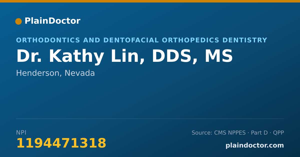 Shareable card for Kathy Lin, DDS, MS - Orthodontics and Dentofacial Orthopedics Dentistry, Henderson, NV