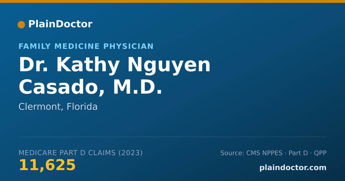 Shareable card for Kathy Nguyen Casado, M.D. - Family Medicine Physician, Clermont, FL