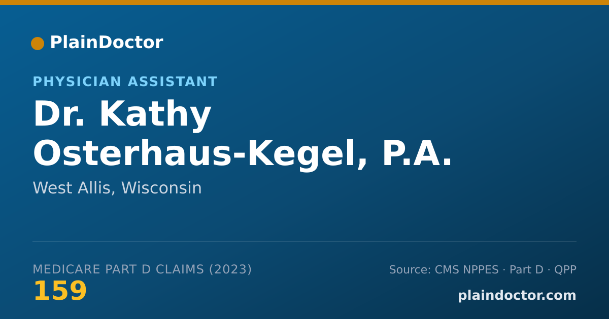 Shareable card for Kathy Osterhaus-Kegel, P.A. - Physician Assistant, West Allis, WI
