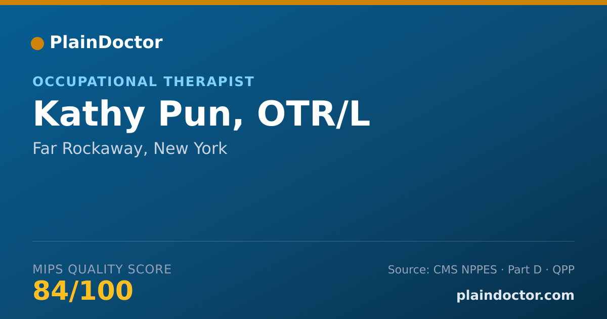 Shareable card for Kathy Pun, OTR/L - Occupational Therapist, Far Rockaway, NY