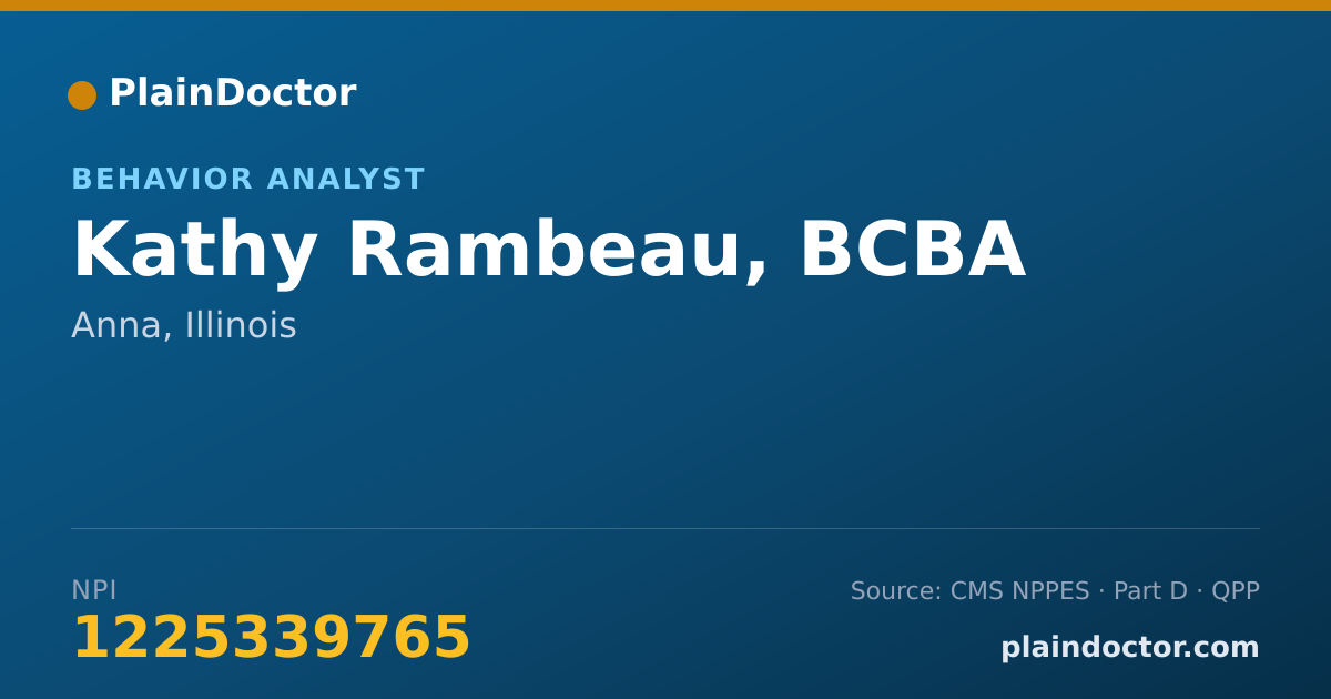 Shareable card for Kathy Rambeau, BCBA - Behavior Analyst, Anna, IL