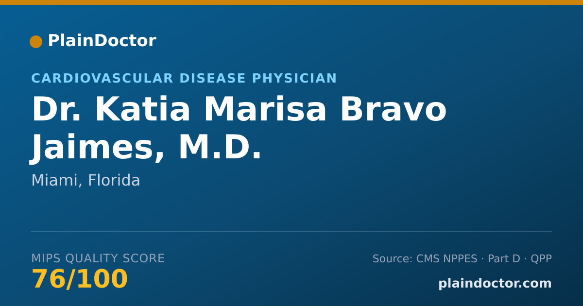 Shareable card for Katia Marisa Bravo Jaimes, M.D. - Cardiovascular Disease Physician, Miami, FL