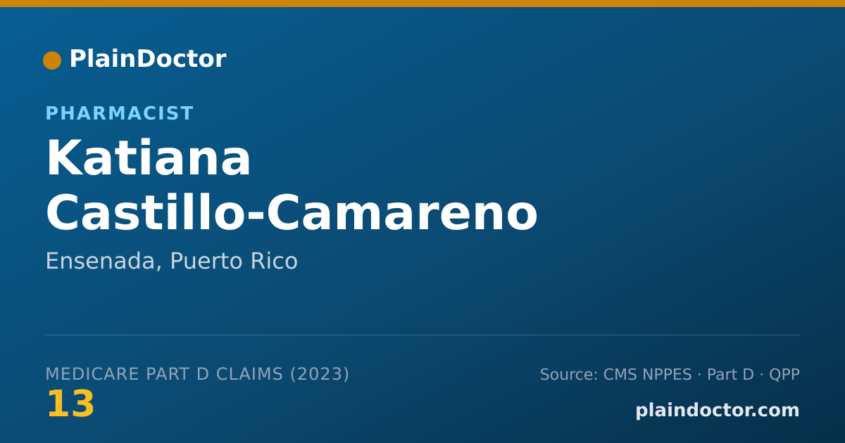 Shareable card for Katiana Castillo-Camareno - Pharmacist, Ensenada, PR