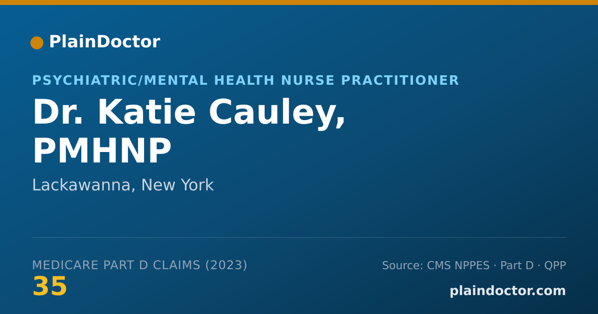 Shareable card for Katie Cauley, PMHNP - Psychiatric/Mental Health Nurse Practitioner, Lackawanna, NY