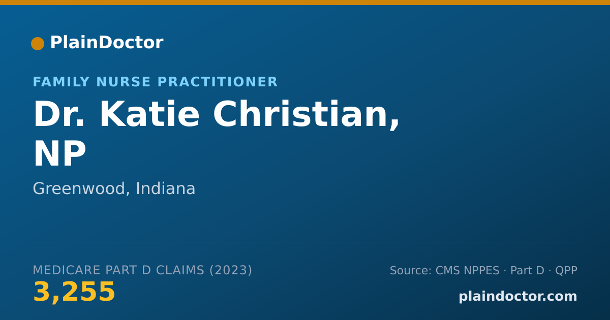 Shareable card for Katie Christian, NP - Family Nurse Practitioner, Greenwood, IN