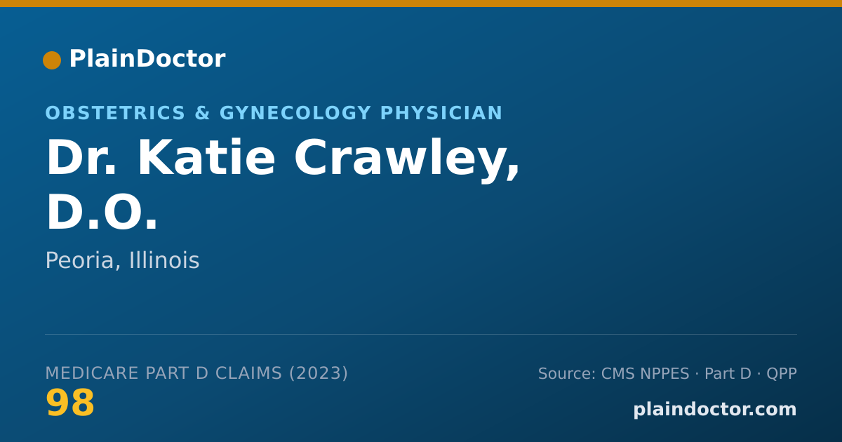 Shareable card for Katie Crawley, D.O. - Obstetrics & Gynecology Physician, Peoria, IL