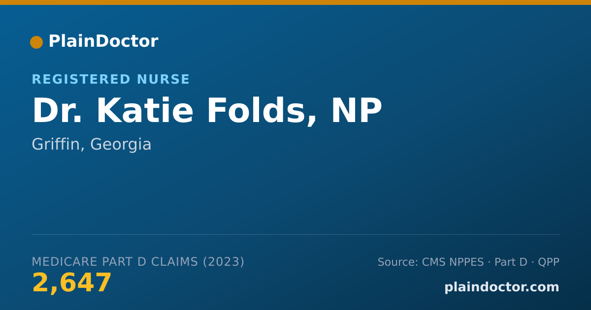 Shareable card for Katie Folds, NP - Registered Nurse, Griffin, GA
