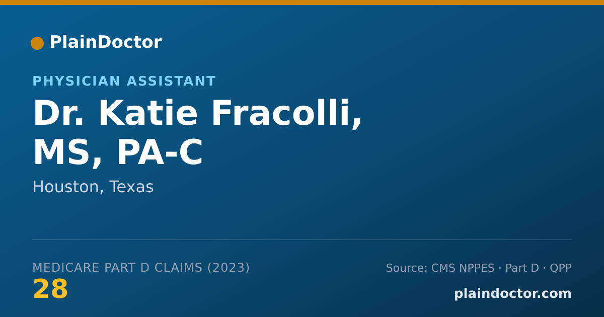 Shareable card for Katie Fracolli, MS, PA-C - Physician Assistant, Houston, TX