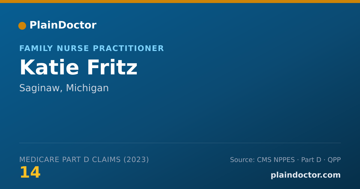 Shareable card for Katie Fritz - Family Nurse Practitioner, Saginaw, MI