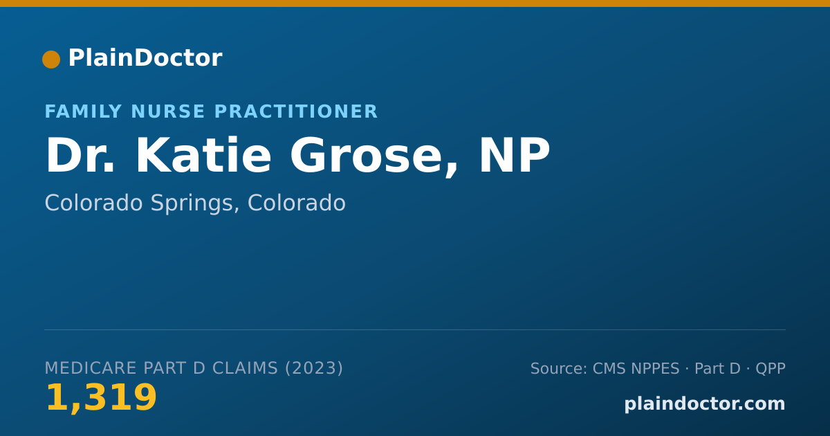 Shareable card for Katie Grose, NP - Family Nurse Practitioner, Colorado Springs, CO