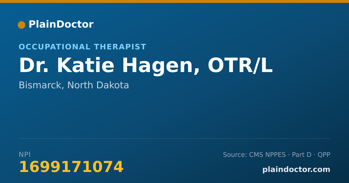 Shareable card for Katie Hagen, OTR/L - Occupational Therapist, Bismarck, ND