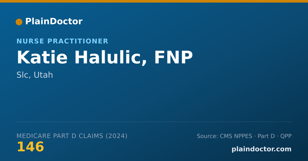 Shareable card for Katie Halulic, FNP - Nurse Practitioner, Slc, UT