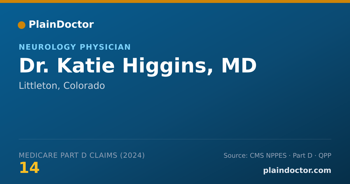 Shareable card for Katie Higgins, MD - Neurology Physician, Littleton, CO