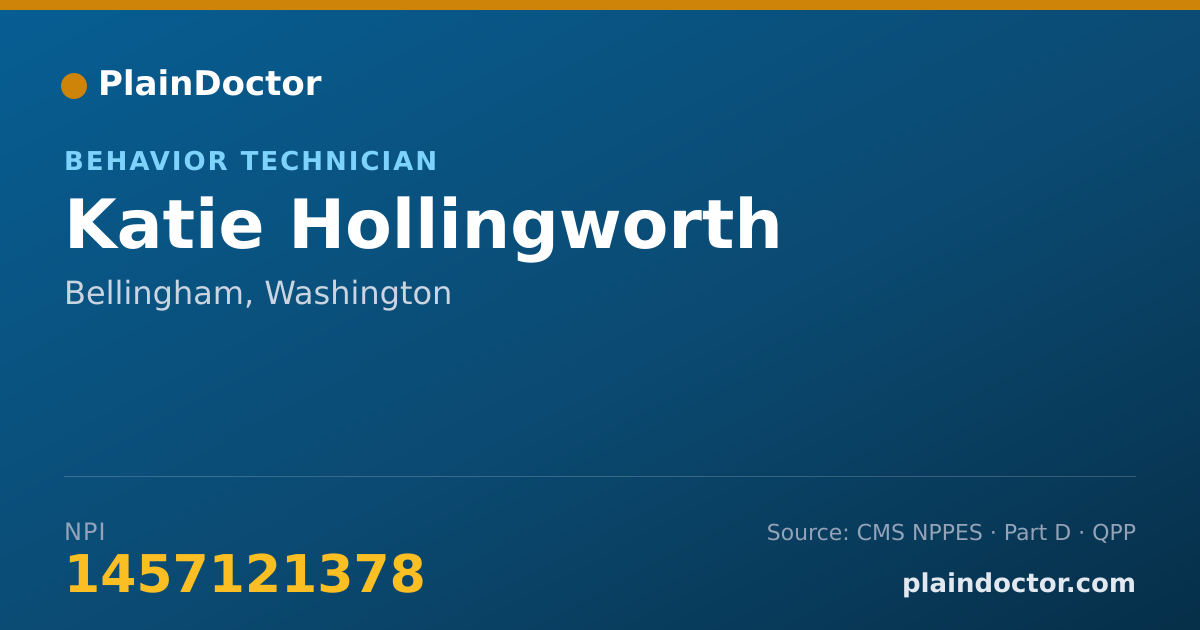 Shareable card for Katie Hollingworth - Behavior Technician, Bellingham, WA