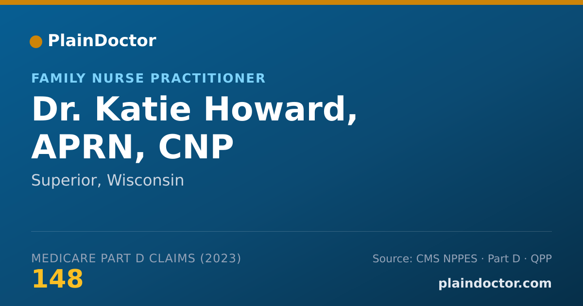Shareable card for Katie Howard, APRN, CNP - Family Nurse Practitioner, Superior, WI