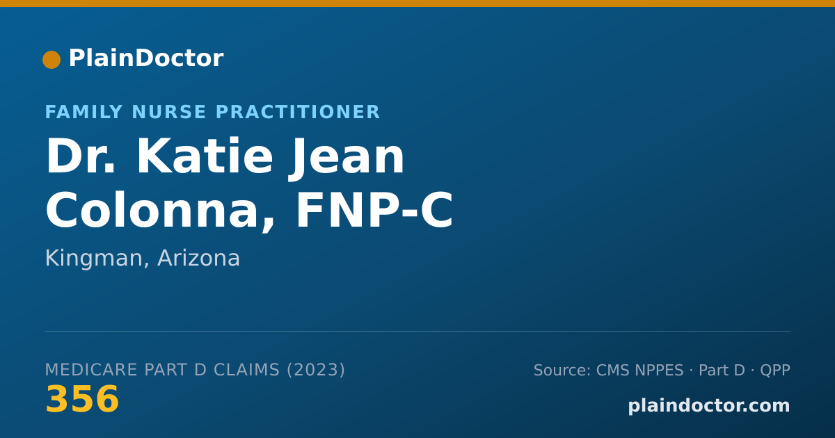 Shareable card for Katie Jean Colonna, FNP-C - Family Nurse Practitioner, Kingman, AZ