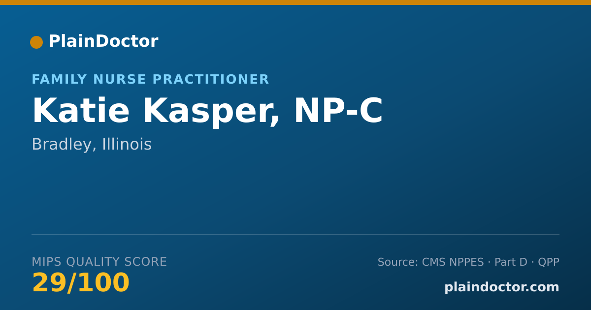 Shareable card for Katie Kasper, NP-C - Family Nurse Practitioner, Bradley, IL