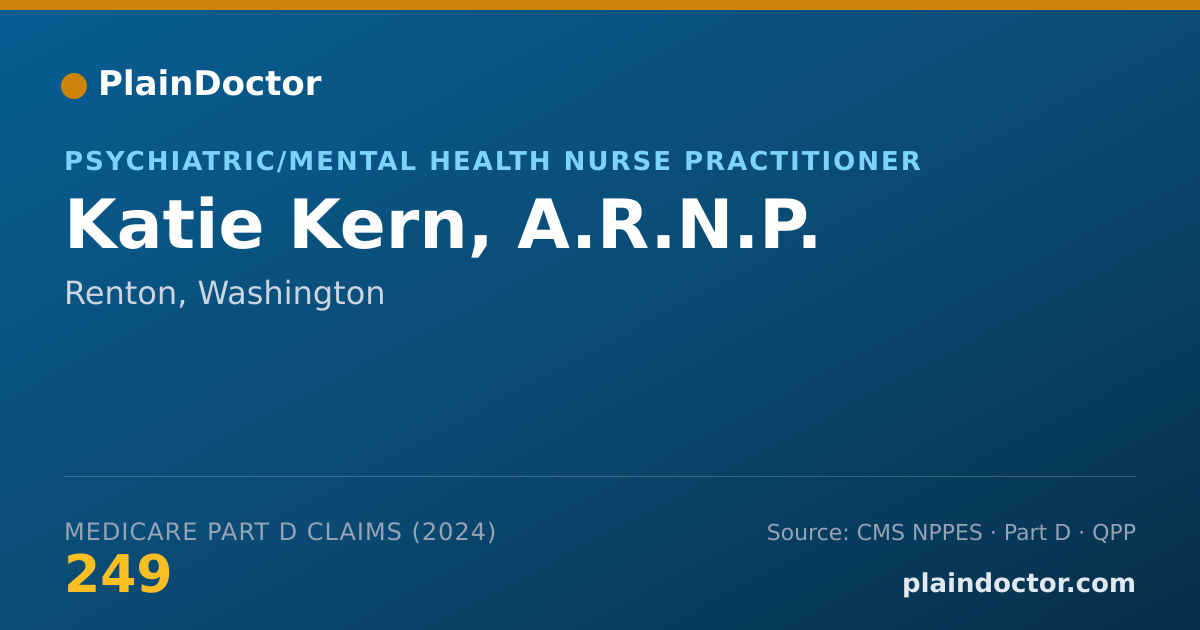 Shareable card for Katie Kern, A.R.N.P. - Psychiatric/Mental Health Nurse Practitioner, Renton, WA