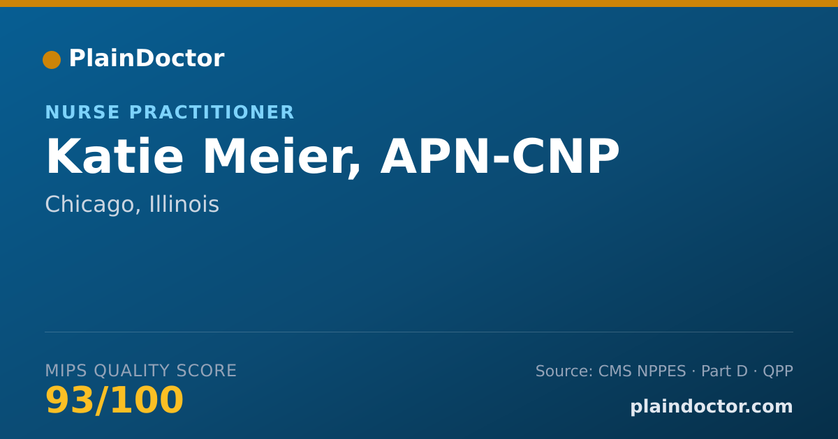 Shareable card for Katie Meier, APN-CNP - Nurse Practitioner, Chicago, IL