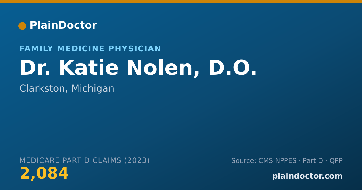 Shareable card for Katie Nolen, D.O. - Family Medicine Physician, Clarkston, MI
