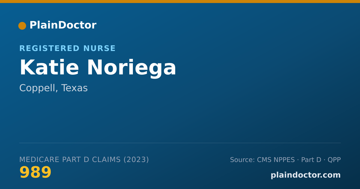 Shareable card for Katie Noriega - Registered Nurse, Coppell, TX