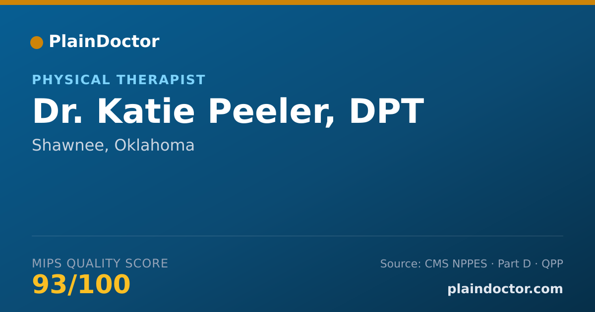 Shareable card for Katie Peeler, DPT - Physical Therapist, Shawnee, OK