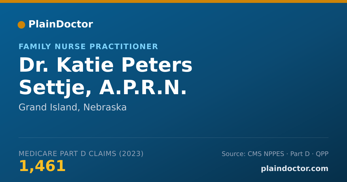 Shareable card for Katie Peters Settje, A.P.R.N. - Family Nurse Practitioner, Grand Island, NE