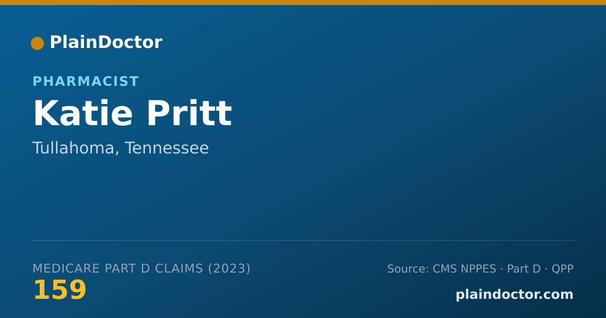 Shareable card for Katie Pritt - Pharmacist, Tullahoma, TN