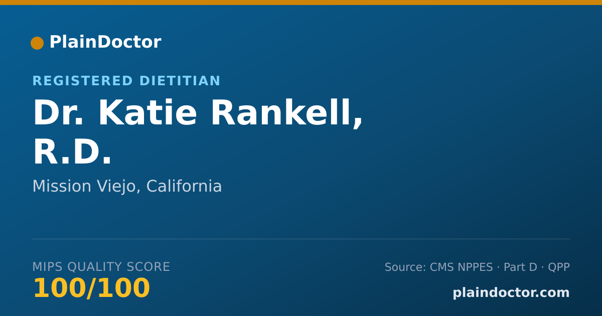 Shareable card for Katie Rankell, R.D. - Registered Dietitian, Mission Viejo, CA