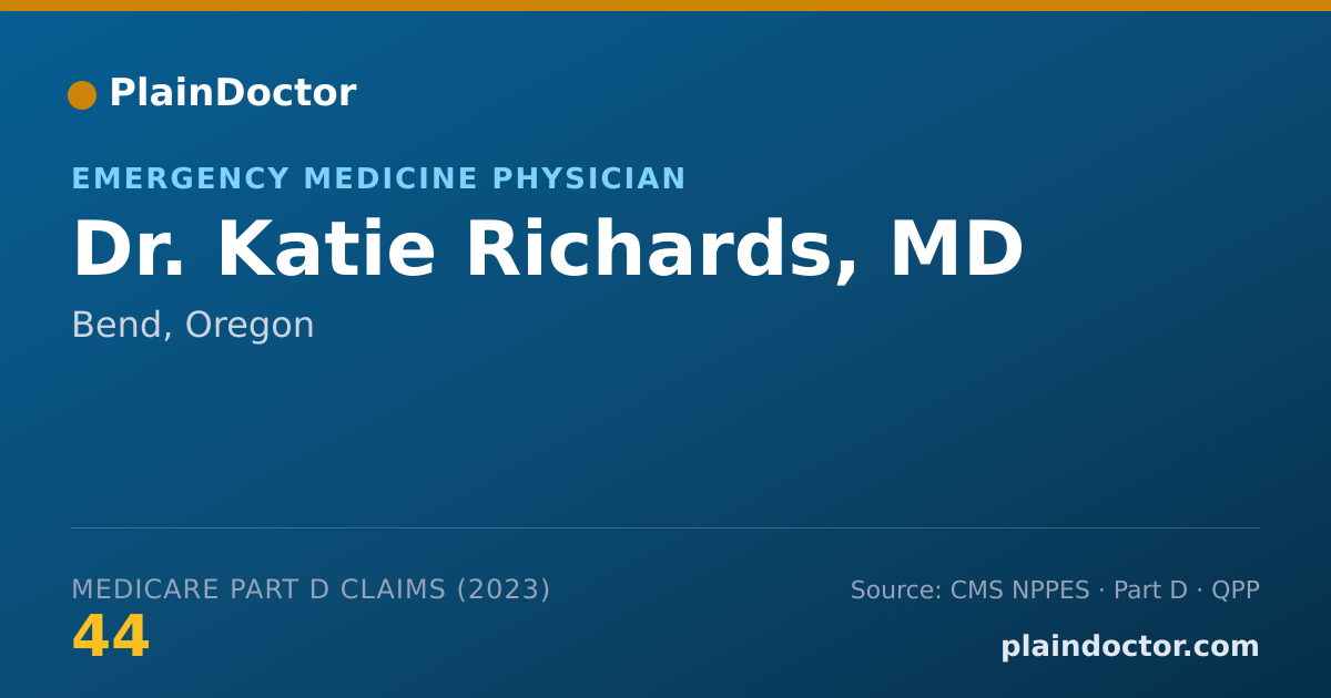 Shareable card for Katie Richards, MD - Emergency Medicine Physician, Bend, OR