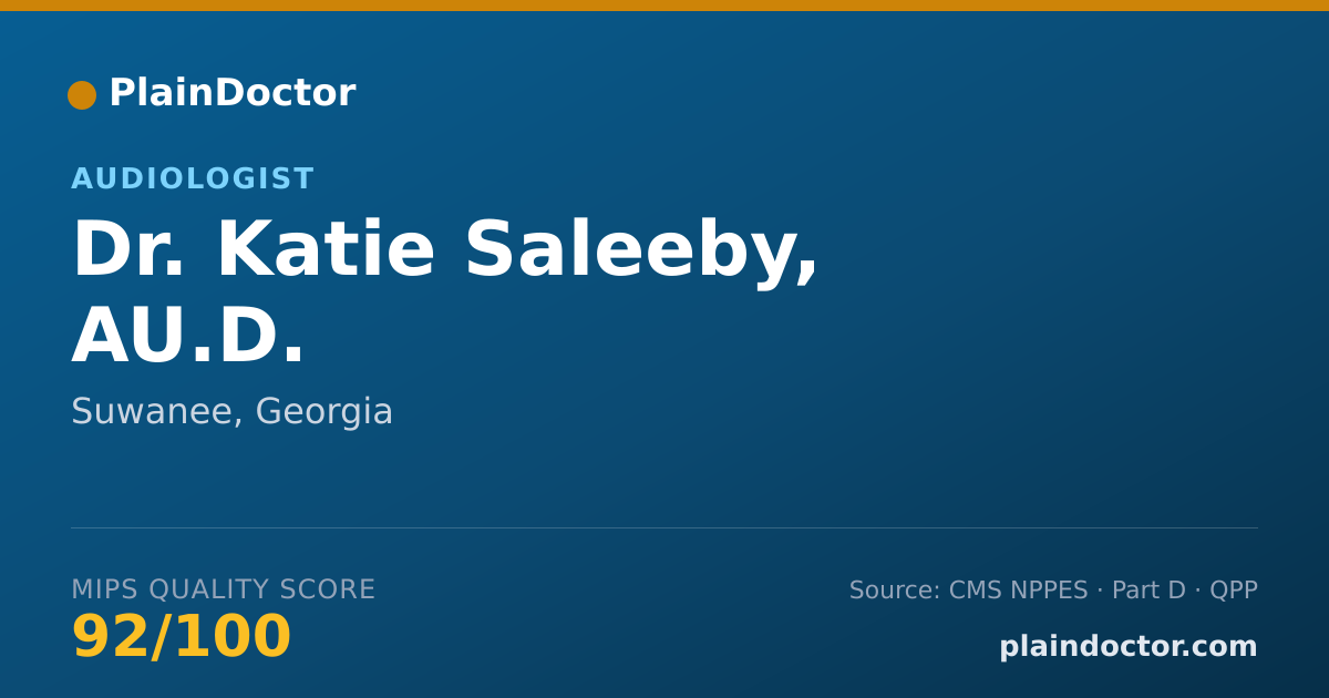 Shareable card for Katie Saleeby, AU.D. - Audiologist, Suwanee, GA