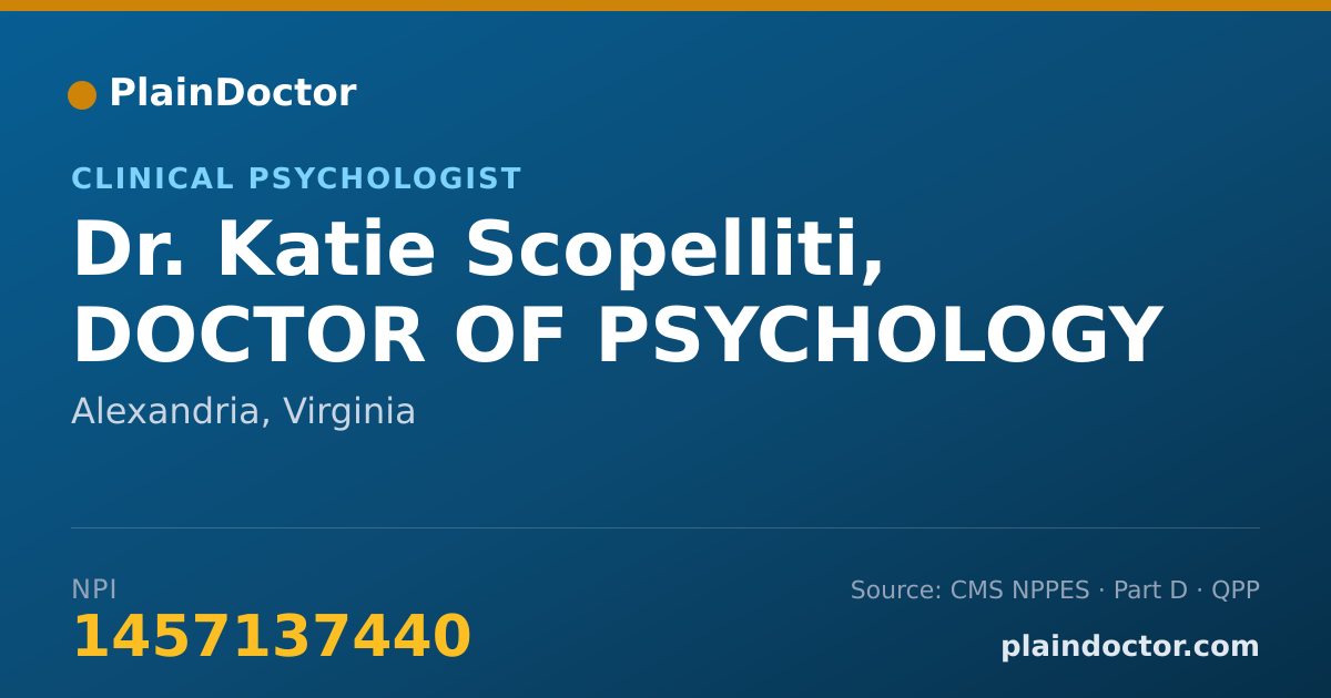 Shareable card for Katie Scopelliti, DOCTOR OF PSYCHOLOGY - Clinical Psychologist, Alexandria, VA