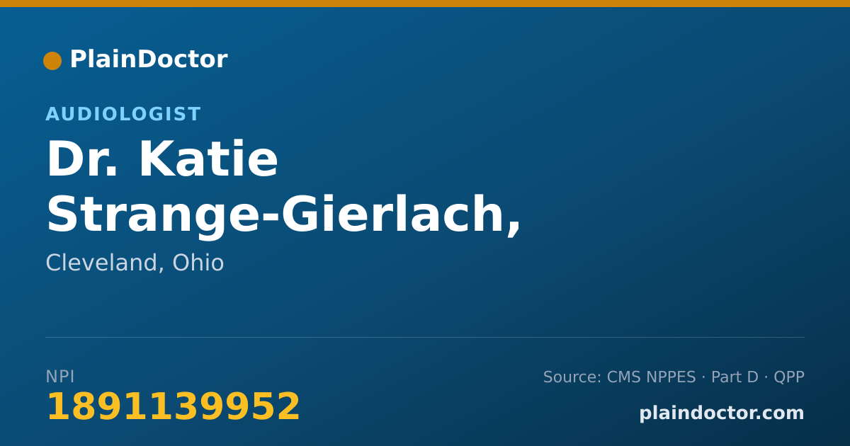 Shareable card for Katie Strange-Gierlach, AU.D. - Audiologist, Cleveland, OH