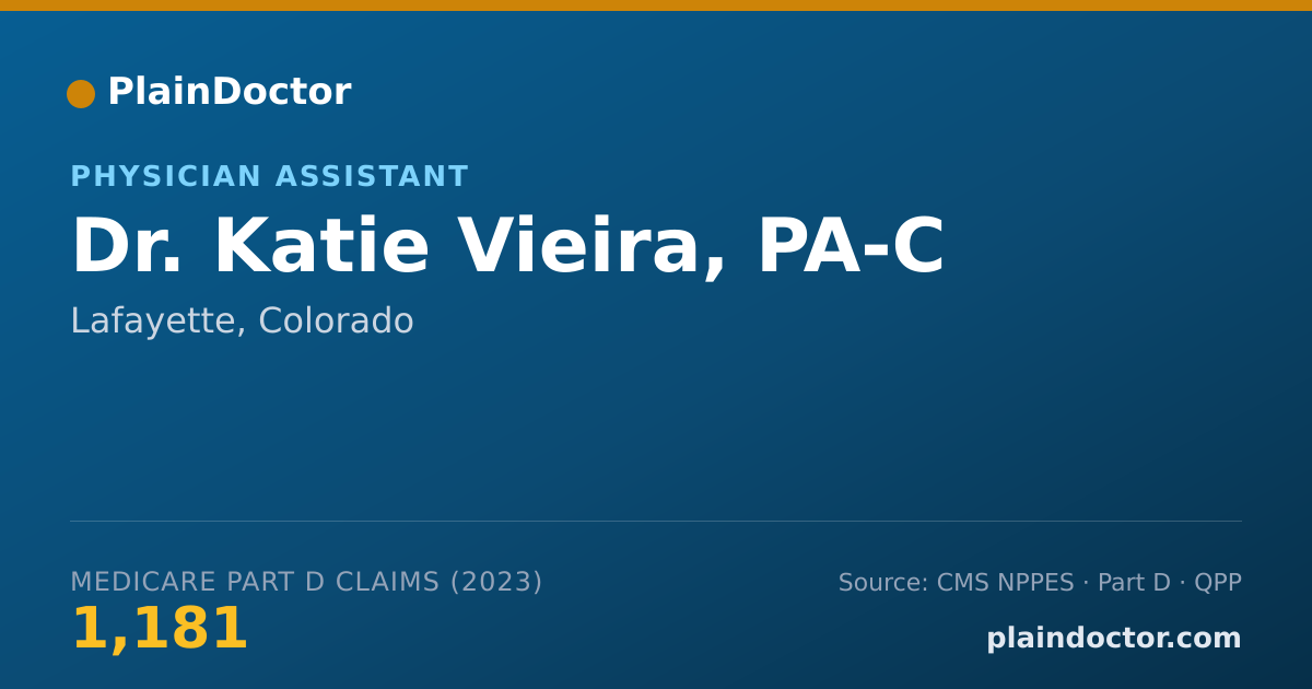 Shareable card for Katie Vieira, PA-C - Physician Assistant, Lafayette, CO