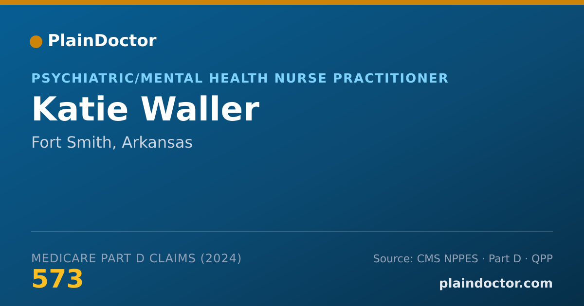 Shareable card for Katie Waller - Psychiatric/Mental Health Nurse Practitioner, Fort Smith, AR