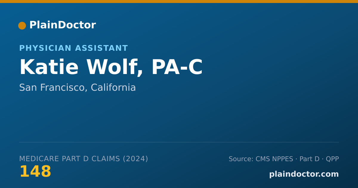 Shareable card for Katie Wolf, PA-C - Physician Assistant, San Francisco, CA