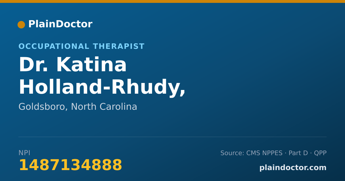 Shareable card for Katina Holland-Rhudy, OTR/L,CHT - Occupational Therapist, Goldsboro, NC