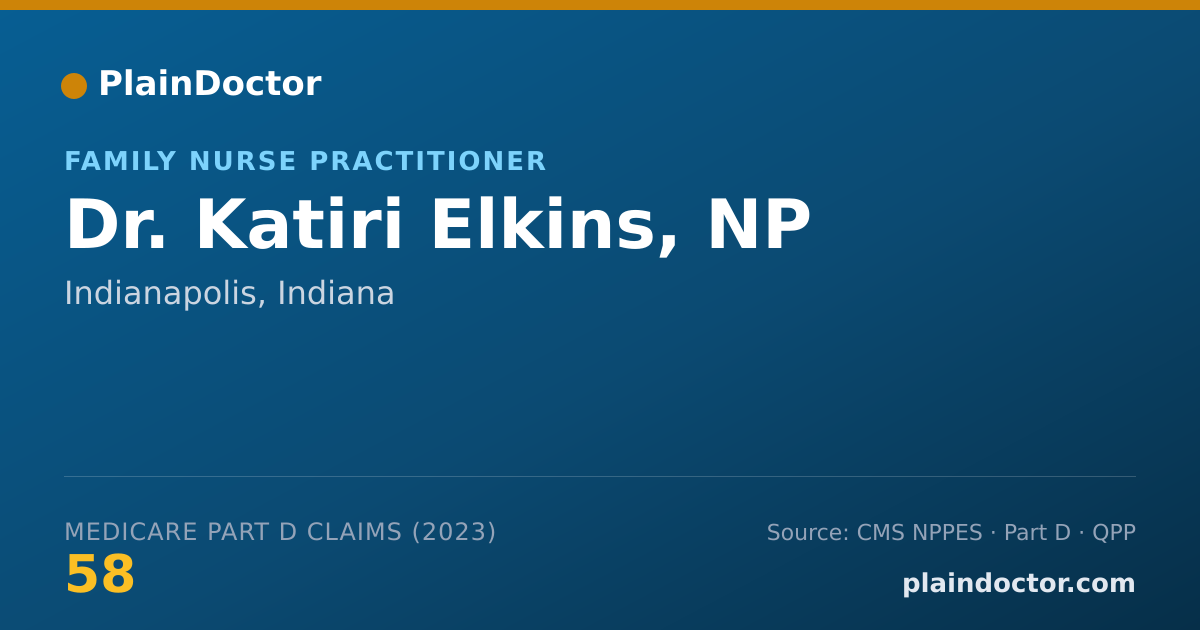 Shareable card for Katiri Elkins, NP - Family Nurse Practitioner, Indianapolis, IN