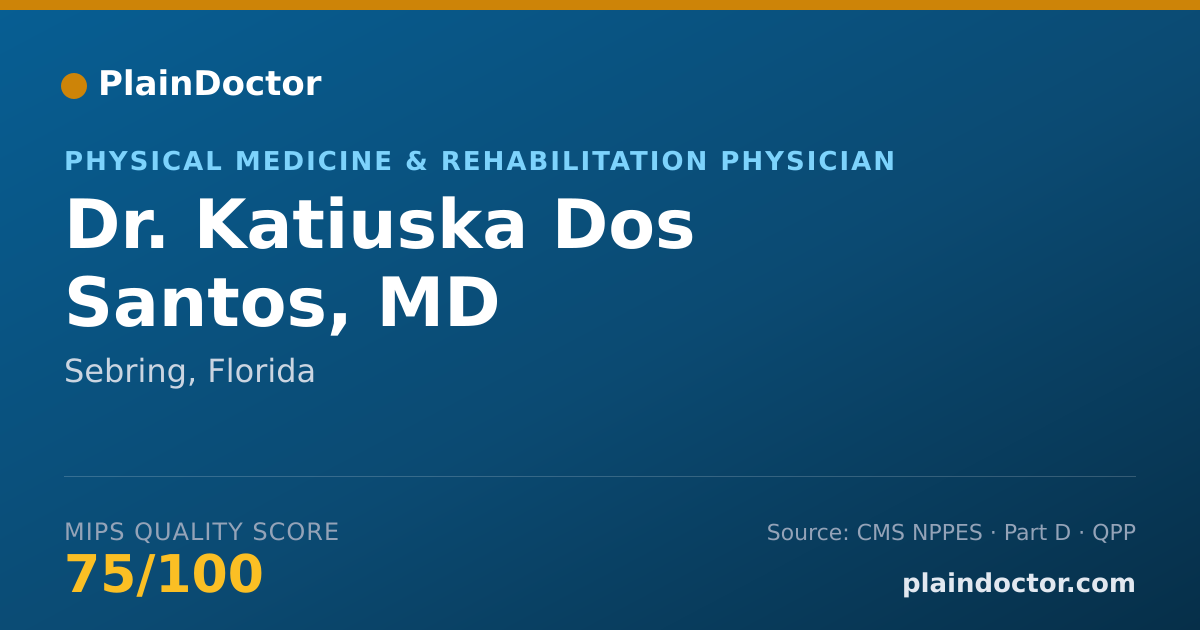 Shareable card for Katiuska Dos Santos, MD - Physical Medicine & Rehabilitation Physician, Sebring, FL