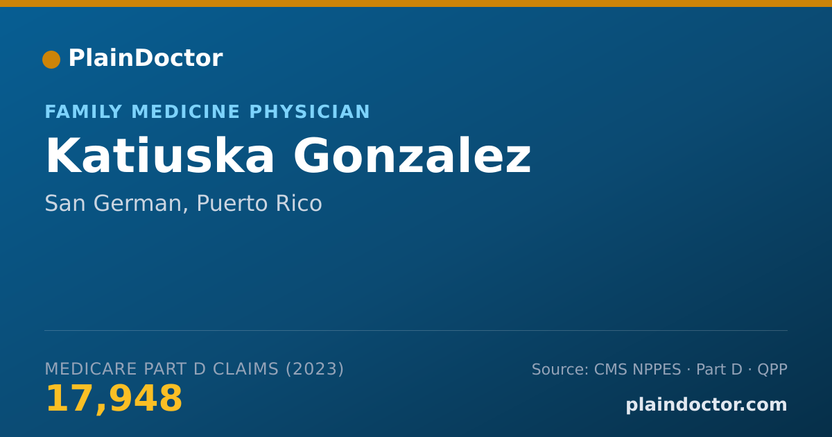 Shareable card for Katiuska Gonzalez - Family Medicine Physician, San German, PR