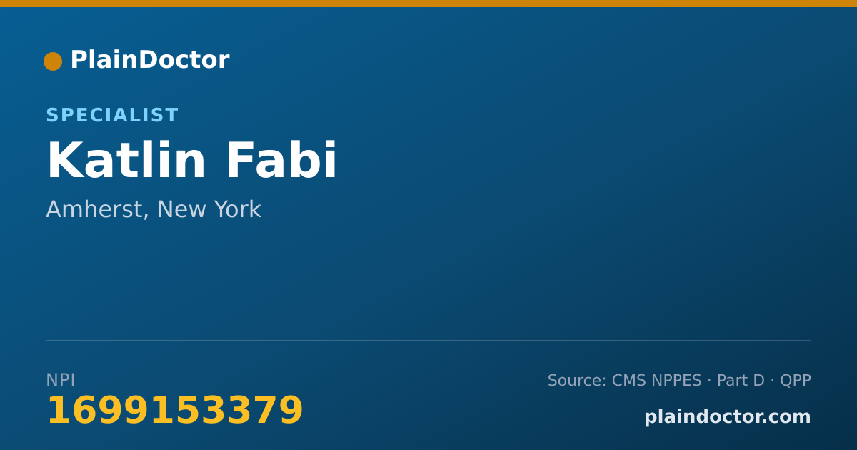 Shareable card for Katlin Fabi - Specialist, Amherst, NY