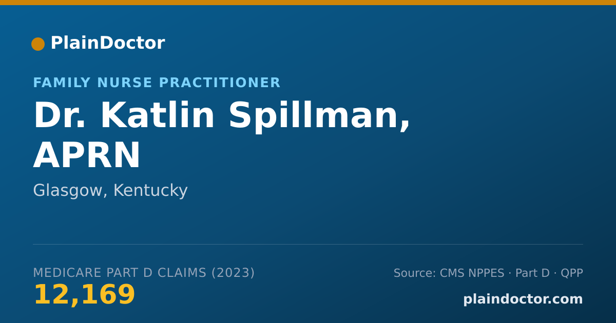 Shareable card for Katlin Spillman, APRN - Family Nurse Practitioner, Glasgow, KY